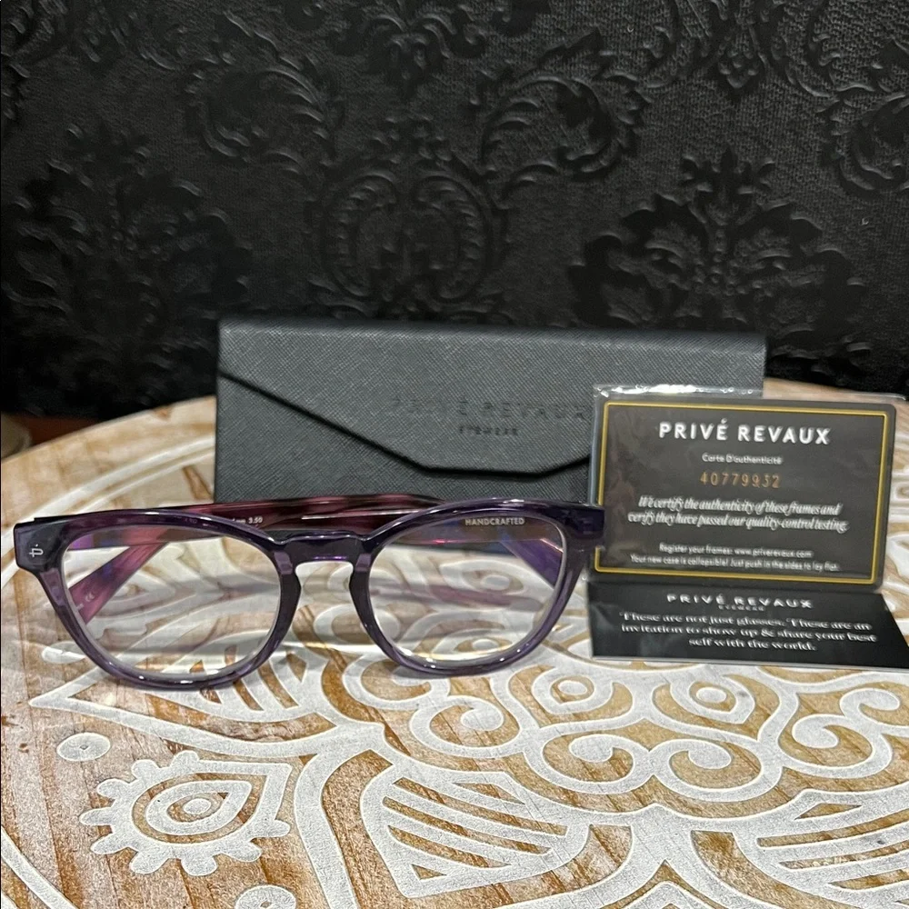 Privé Revaux Adventurer Purple Women's Glasses with Case & COA